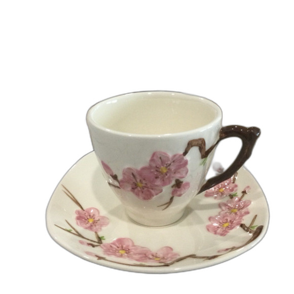 Vintage Metlox Peach Blossom Poppytrail China Cup and Saucer Set - Picture 3 of 12